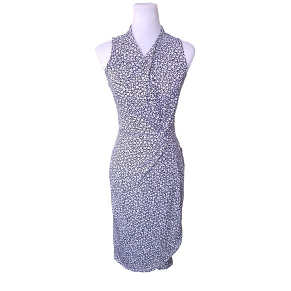 Lark & Ro Sleeveless Floral Print Mock Neck Sheath Dress Size 0